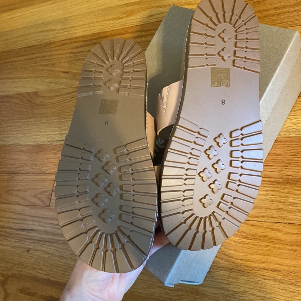 NIB Madewell Double Strap Slides Sz 8 - Picture 5 of 6